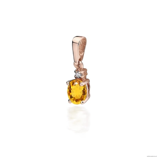 Zawieszka Z0001 Cytryn 0,60ct różowe złoto