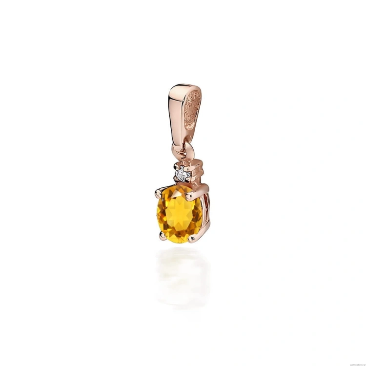 Zawieszka Z0001 Cytryn 0,60ct różowe złoto