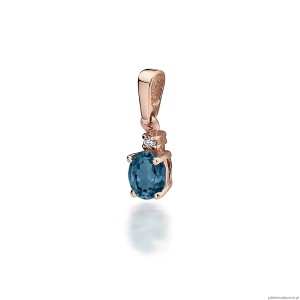 Zawieszka Z0001 Topaz London Blue 0,50ct różowe złoto