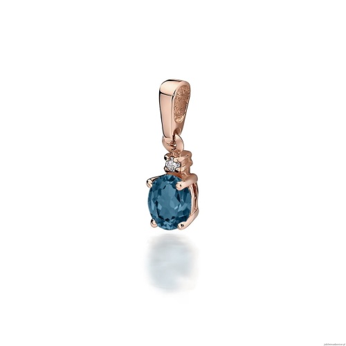 Zawieszka Z0001 Topaz London Blue 0,50ct różowe złoto