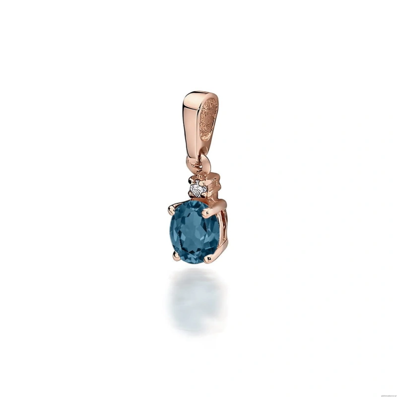 Zawieszka Z0001 Topaz London Blue 0,50ct różowe złoto