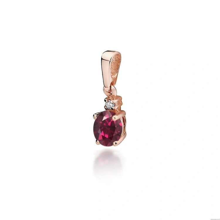 Zawieszka Z0001 Rodolit 0,50ct różowe złoto