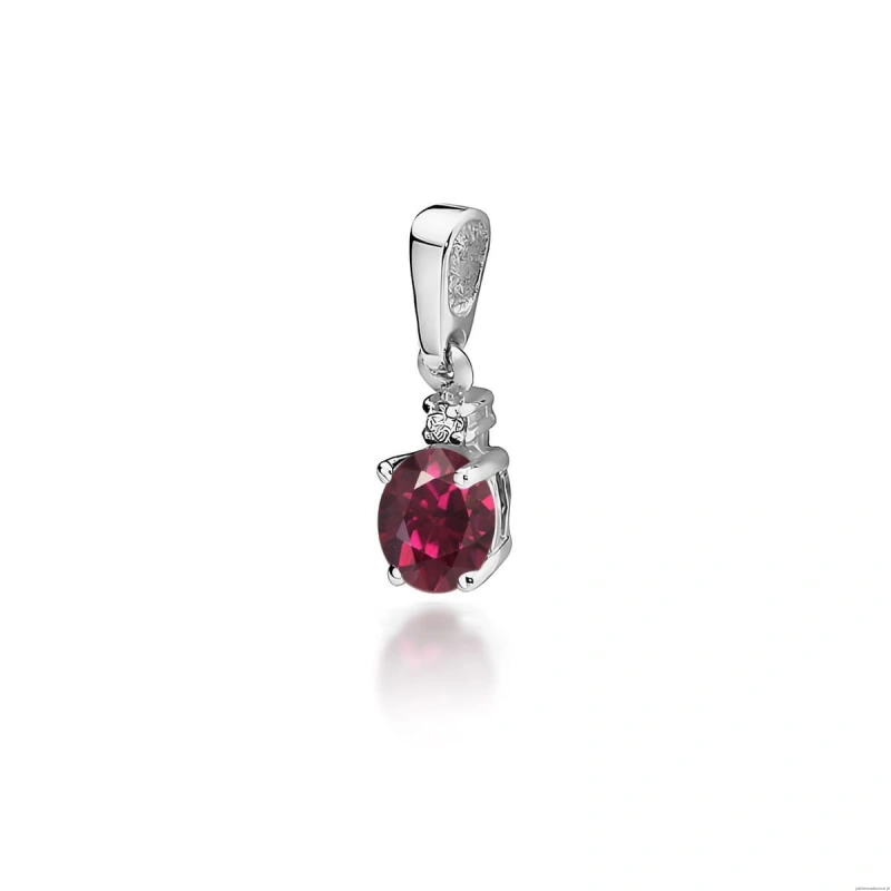 Zawieszka Z0001 Rodolit 0,50ct białe złoto