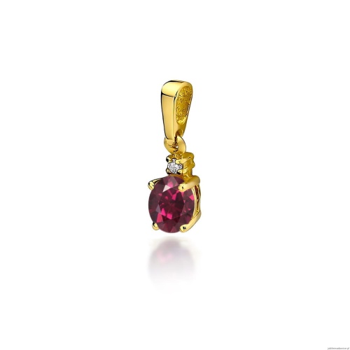 Zawieszka Z0001 Rodolit 0,50ct żółte złoto