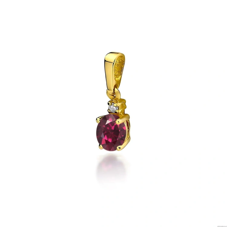 Zawieszka Z0001 Rodolit 0,50ct żółte złoto
