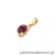 Zawieszka Z0001 Rodolit 0,50ct żółte złoto