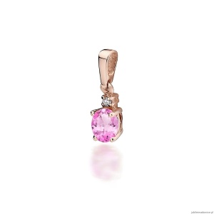 Zawieszka Z0001 Różowy Topaz 0,50ct różowe złoto