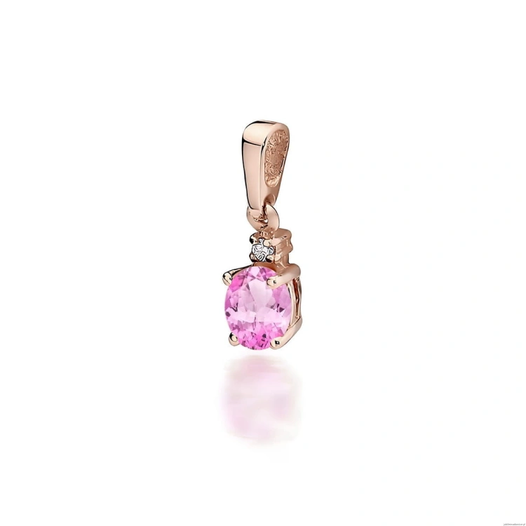 Zawieszka Z0001 Różowy Topaz 0,50ct różowe złoto