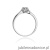 Pierścionek W0062 Diament Labolatoryjny 0,15ct białe złoto
