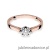 Pierścionek W0062 Diament Labolatoryjny 0,15ct różowe złoto