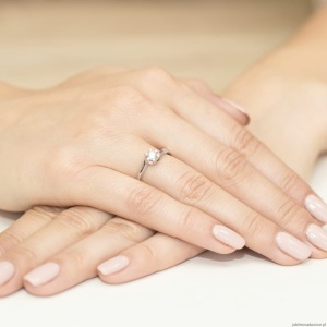 Pierścionek W0163 Diament Laboratoryjny 0,30ct białe złoto