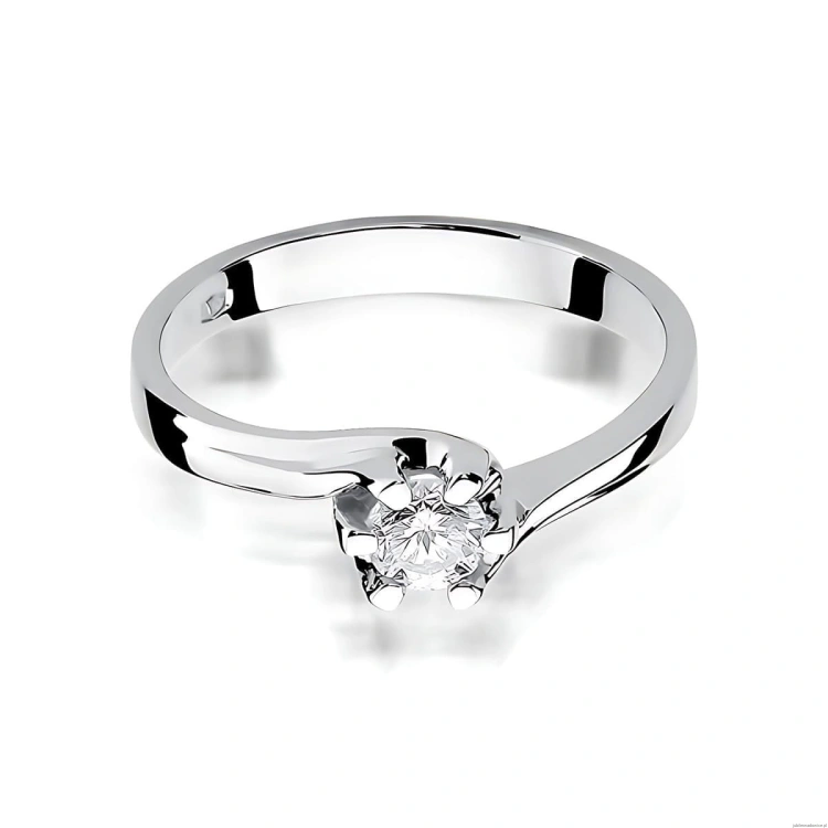 Pierścionek W0163 Diament Laboratoryjny 0,30ct białe złoto