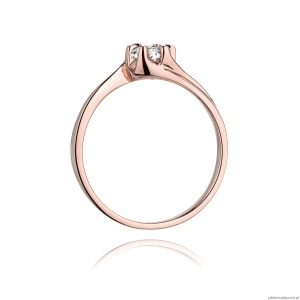 Pierścionek W0163 Diament Laboratoryjny 0,30ct różowe złoto