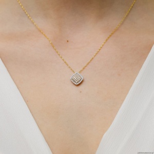 Zawieszka Z0568 z diamentami żółte złoto