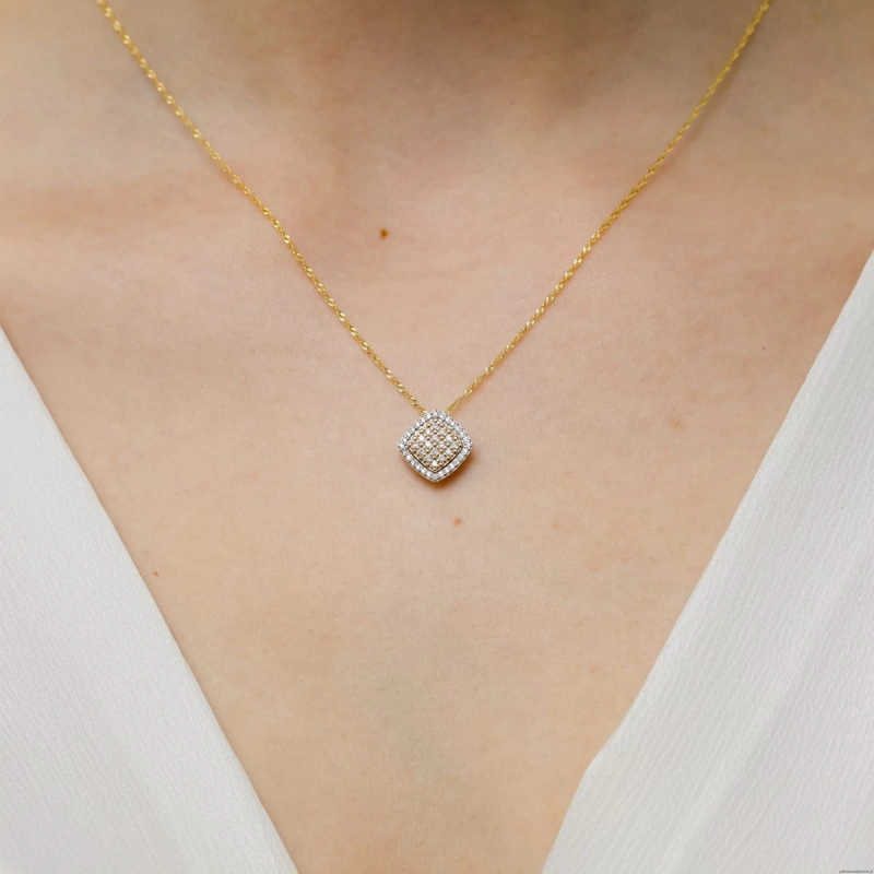 Zawieszka Z0568 z diamentami żółte złoto