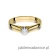 Pierścionek W0311 Diament Laboratoryjny 0,10ct żółte złoto