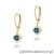Kolczyki K0571 Topaz London Blue 2 x 0,30ct żółte złoto