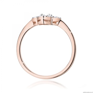 Pierścionek W0627 Diament 0,03ct różowe złoto