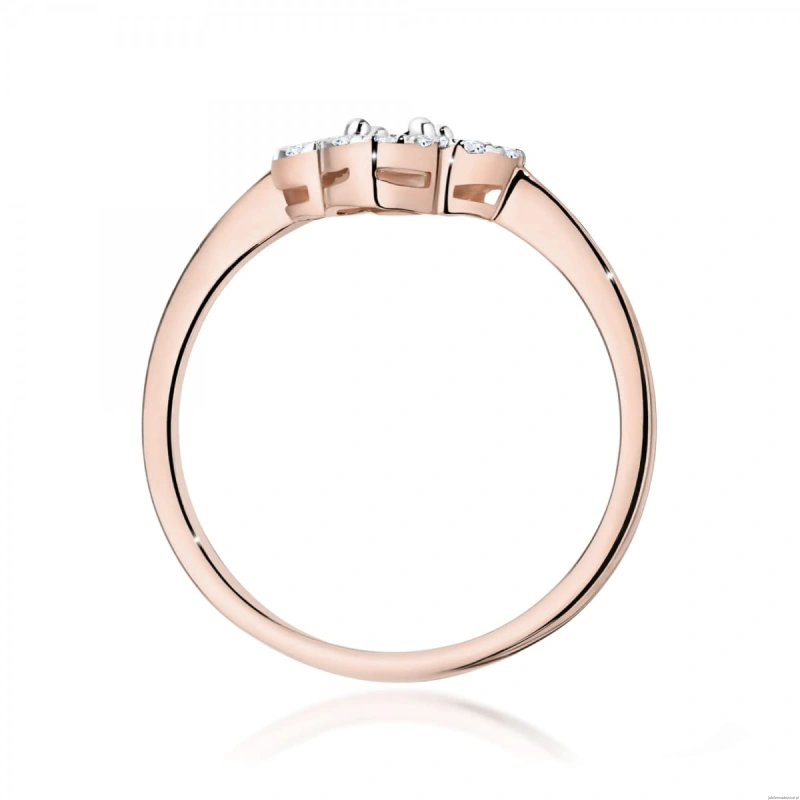 Pierścionek W0627 Diament 0,03ct różowe złoto