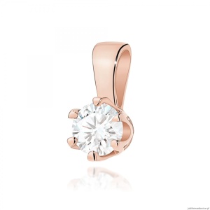 Zawieszka Z0220 Diament Laboratoryjny 0,30ct różowe złoto