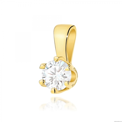 Zawieszka Z0220 Diament Laboratoryjny 0,30ct żółte złoto