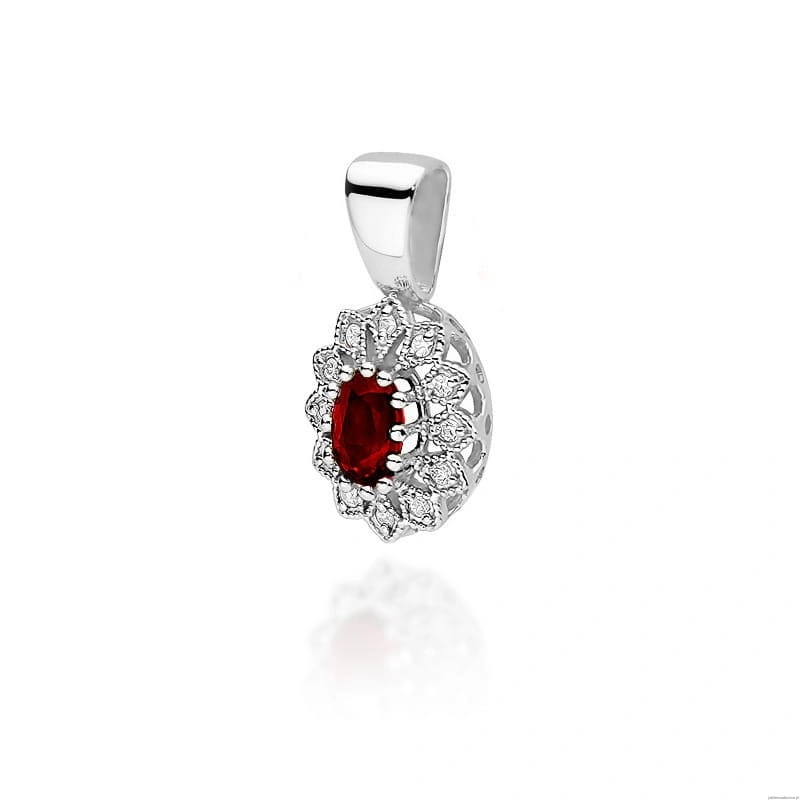 Zawieszka Z0354 Rubin 0,60ct białe złoto