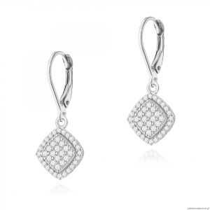 Kolczyki K0568 z diamentami białe złoto