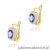 Kolczyki K0574 Tanzanit 2 x 0,40ct żółte złoto