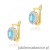Kolczyki K0574 Topaz 2 x 0,50ct żółe złoto