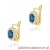 Kolczyki K0574 Topaz London Blue 2 x 0,50ct żółte złoto