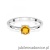 Pierścionek W0656 Cytryn 0,50ct białe złoto