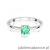 Pierścionek W0656 Szmaragd 0,50ct białe złoto