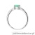 Pierścionek W0656 Szmaragd 0,50ct białe złoto