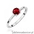 Pierścionek W0656 Granat 0,60ct białe złoto
