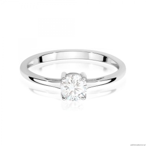 Pierścionek W0656 Diament Laboratoryjny 0,50ct białe złoto