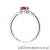 Pierścionek W0656 Rodolit 0,60ct białe złoto