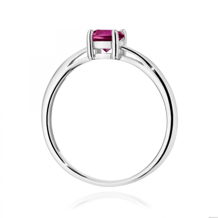 Pierścionek W0656 Rodolit 0,60ct białe złoto