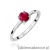 Pierścionek W0656 Rubin 0,60ct białe złoto