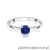 Pierścionek W0656 Szafir 0,50ct białe złoto