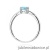 Pierścionek W0656 Topaz 0,50ct białe złoto