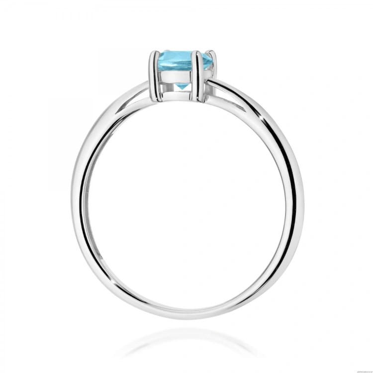 Pierścionek W0656 Topaz 0,50ct białe złoto