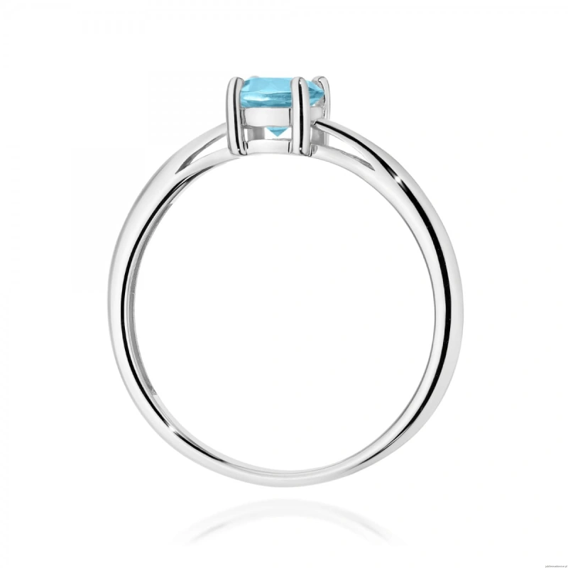 Pierścionek W0656 Topaz 0,50ct białe złoto