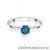 Pierścionek W0656 Topaz London Blue 0,50ct białe złoto