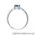 Pierścionek W0656 Topaz London Blue 0,50ct białe złoto