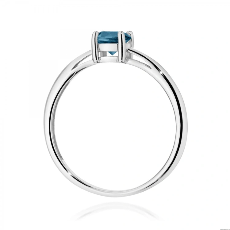 Pierścionek W0656 Topaz London Blue 0,50ct białe złoto