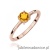 Pierścionek W0656 Cytryn 0,50ct różowe złoto