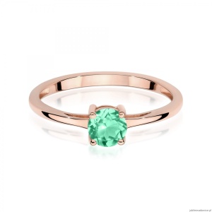 Pierścionek W0656 Szmaragd 0,50ct różowe złoto
