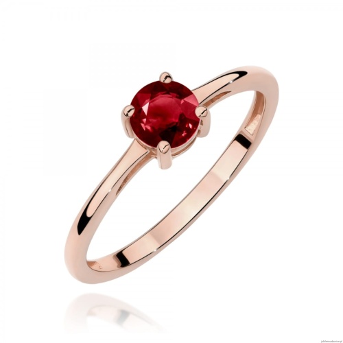 Pierścionek W0656 Granat 0,60ct różowe złoto