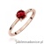 Pierścionek W0656 Granat 0,60ct różowe złoto