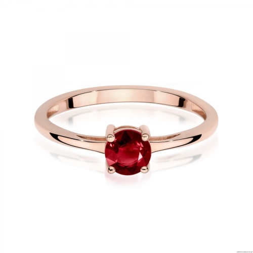 Pierścionek W0656 Granat 0,60ct różowe złoto